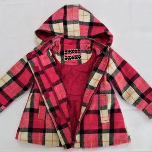 Adorable Pink Plaid Winter Jacket